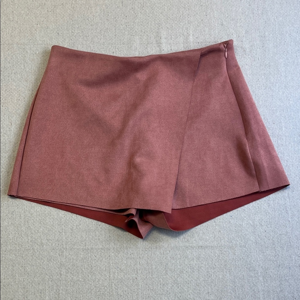 Active USA Mauve Wrap Skort Shorts Athleisure Mini Skirt M NWT